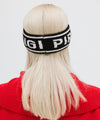 Gigi Pip winter hats for women - Ashton Retro Headband - 10% wool + 90% acrylic classic retro ski style headbands with limited edition holiday logo [black]