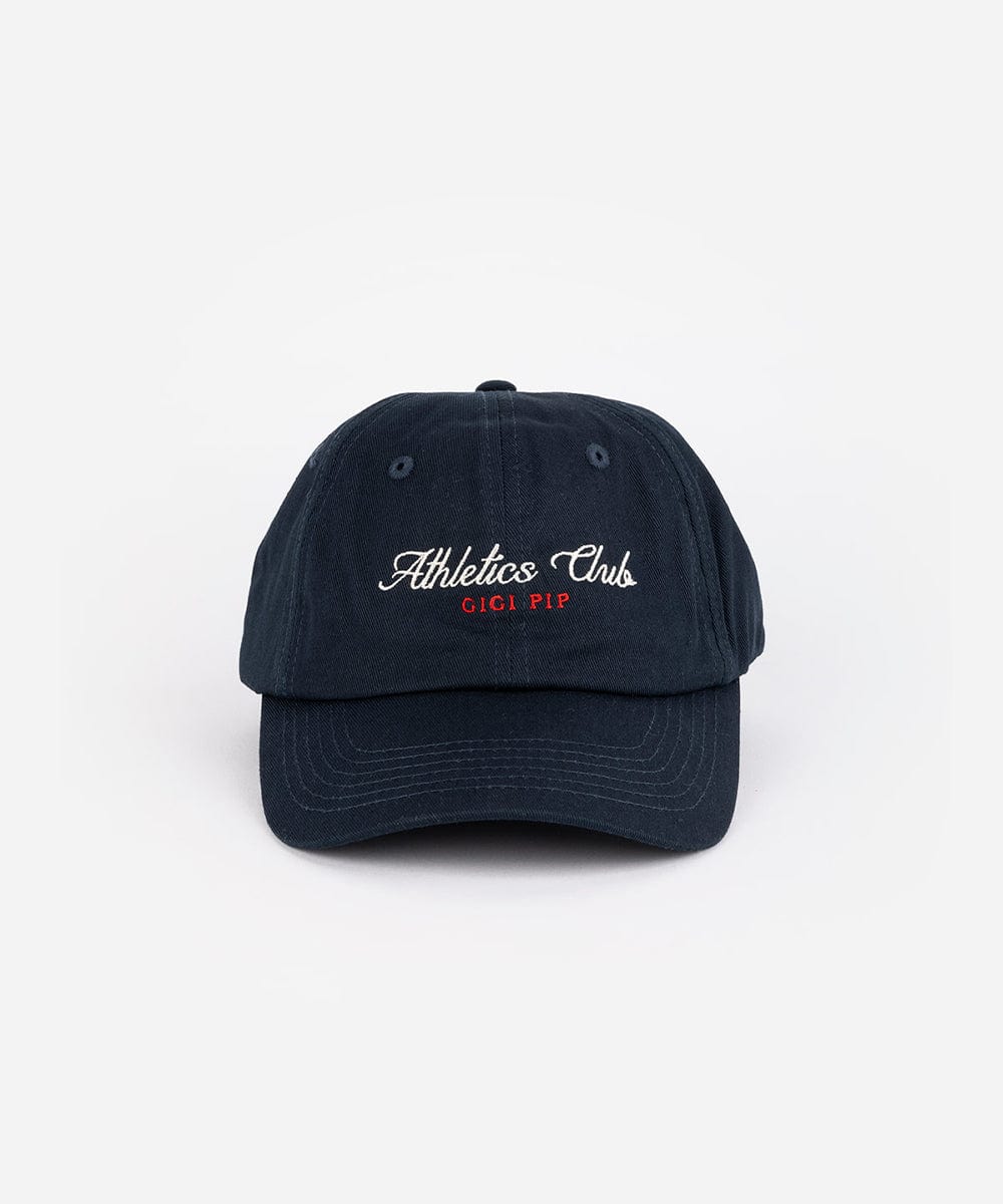 A navy cap with white 'Athletics Club' text on a white background #color_navy