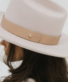 Gigi Pip hat bands + trims for women's hats - Wide Leather Band - 100% genuine leather hat band featuring a metal pin enclosure + Gigi Pip embossed on the edge [tan]