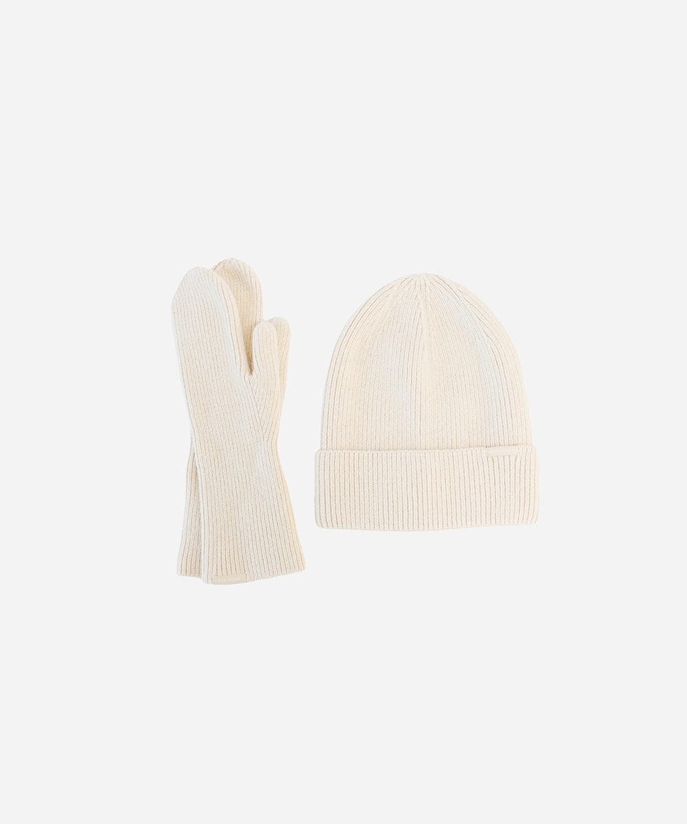 Nina Knit Beanie + Mitten Set - GIGI PIP #color_cream