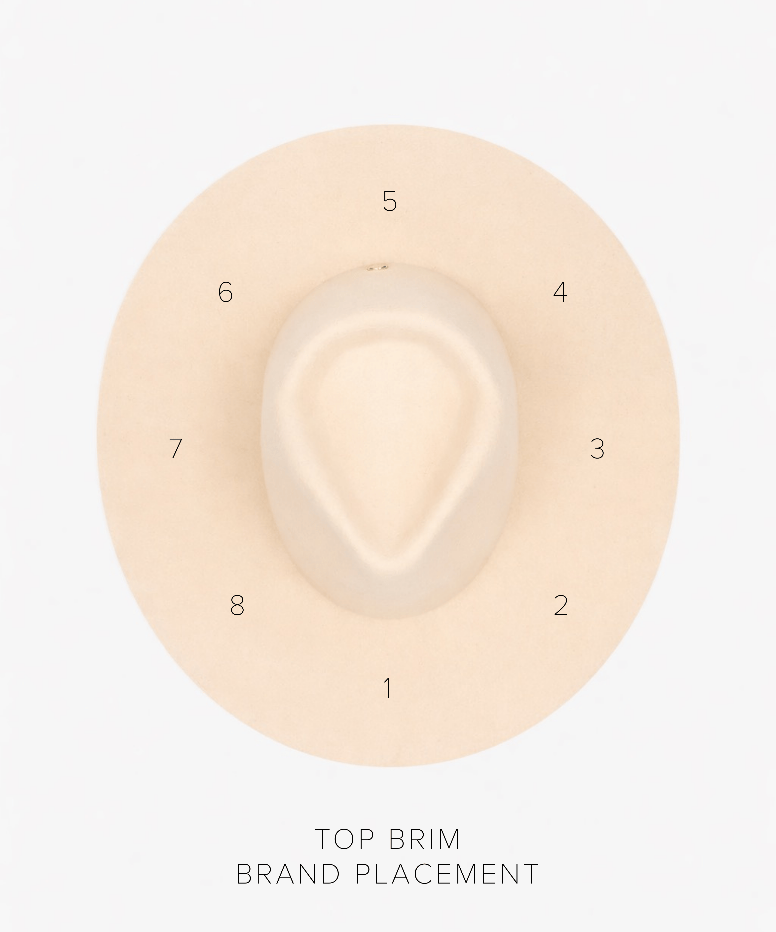Top Brim Placement Hat Branding Letters