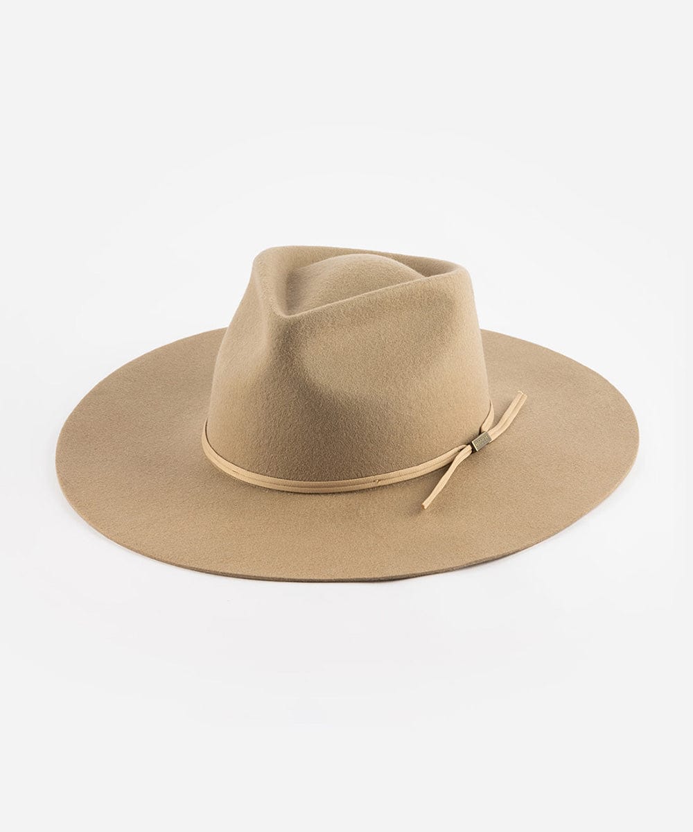 Tory Burch Tan Fedora Hat with Black Grosgrain Trim Tory Burch | Accessories | Tory Burch Classic Fedora Trilby  main image 3