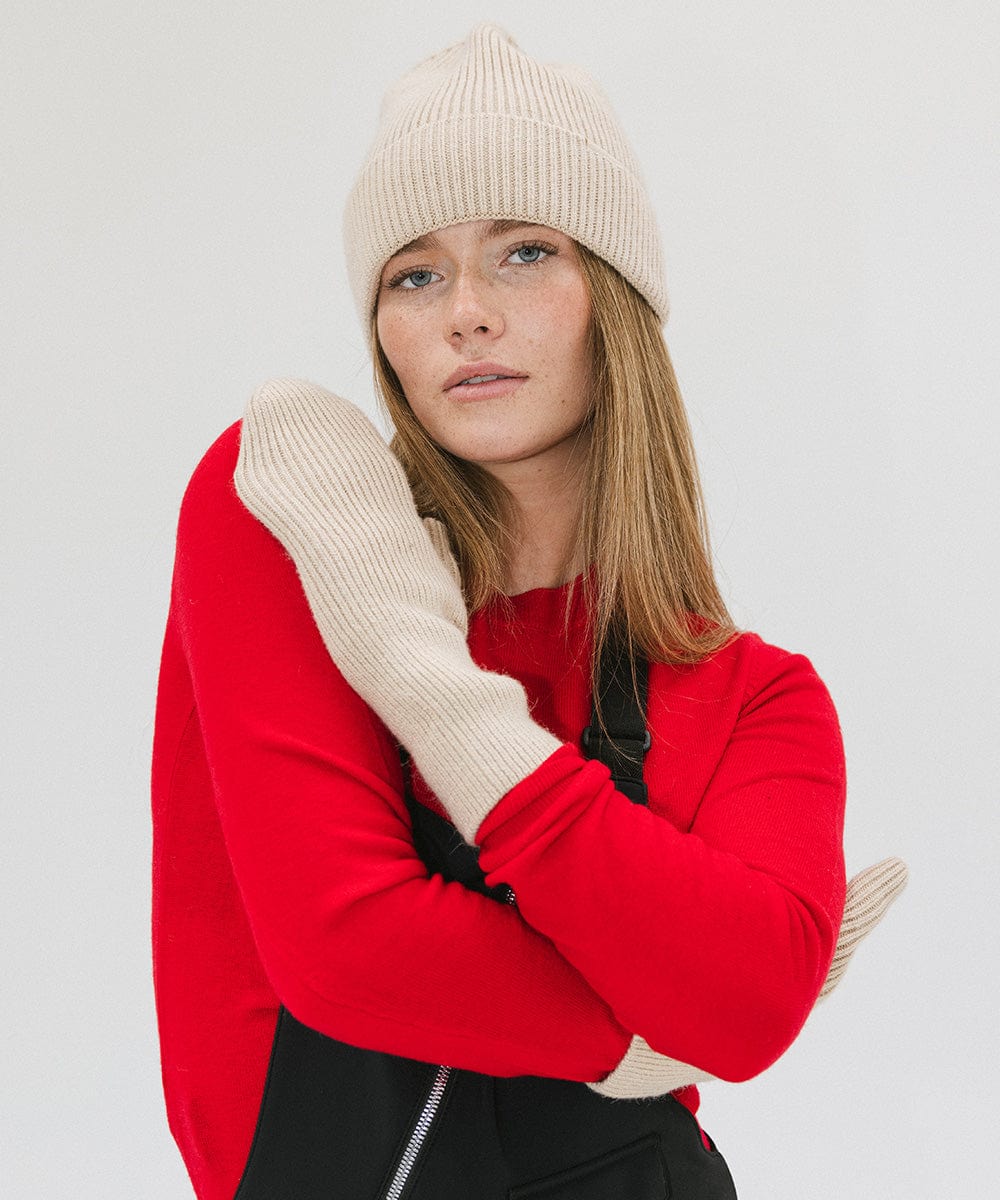 Nina Knit Beanie + Mitten Set - GIGI PIP #color_taupe