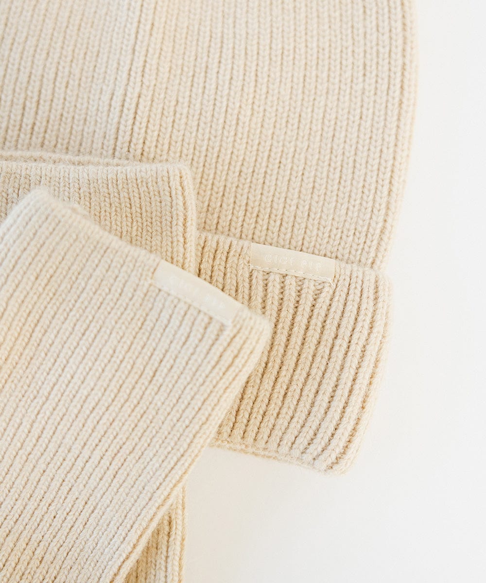 Nina Knit Beanie + Mitten Set - GIGI PIP #color_taupe