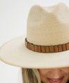Gigi Pip straw hats for women - Cove Wide Brim Straw - classic flat-brim straw hat hand woven with a tight weave in Mexico with fine Guatemalan palm straw [natural]