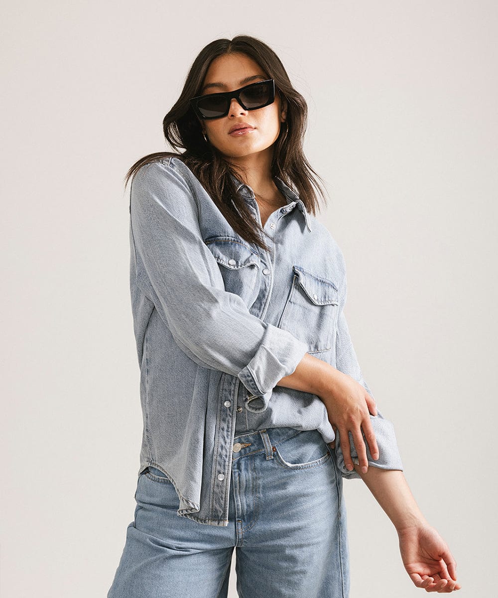 Jackie Rectangle Sunglasses - GIGI PIP #color_black