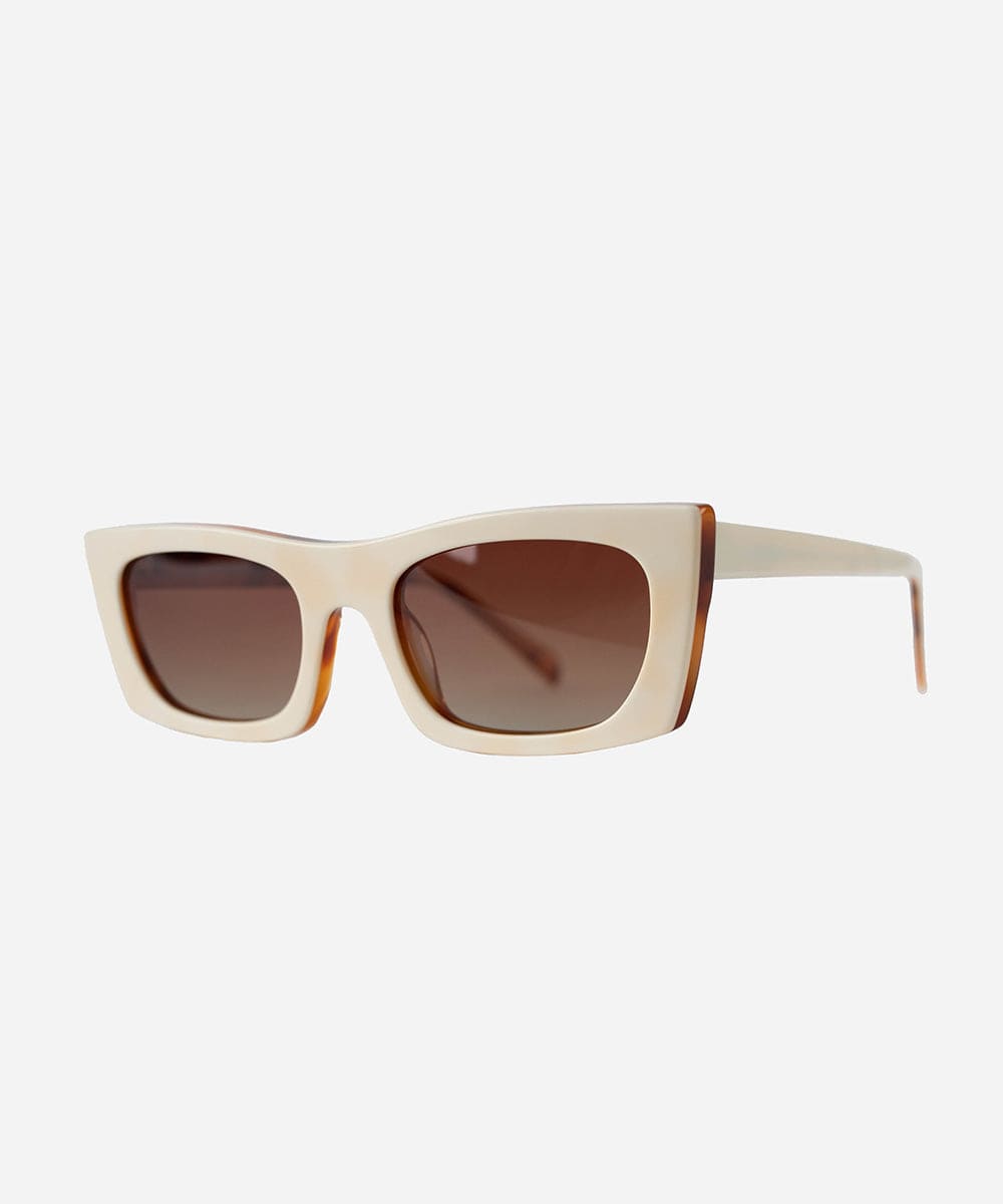 Jackie Rectangle Sunglasses - GIGI PIP #color_white tortoise