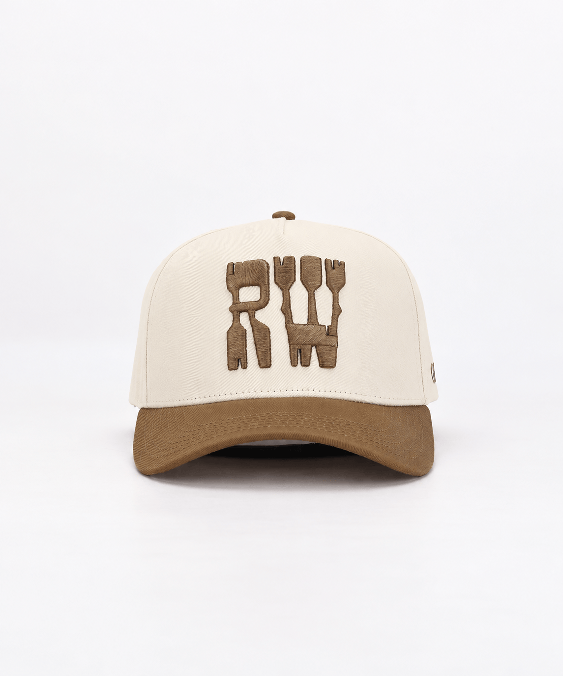 Cream and brown trucker hat in a white background #color_cream - brown