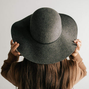 GIGI PIP Hats for Women- Annabella Floppy Hat - Heather Grey-Felt Hats