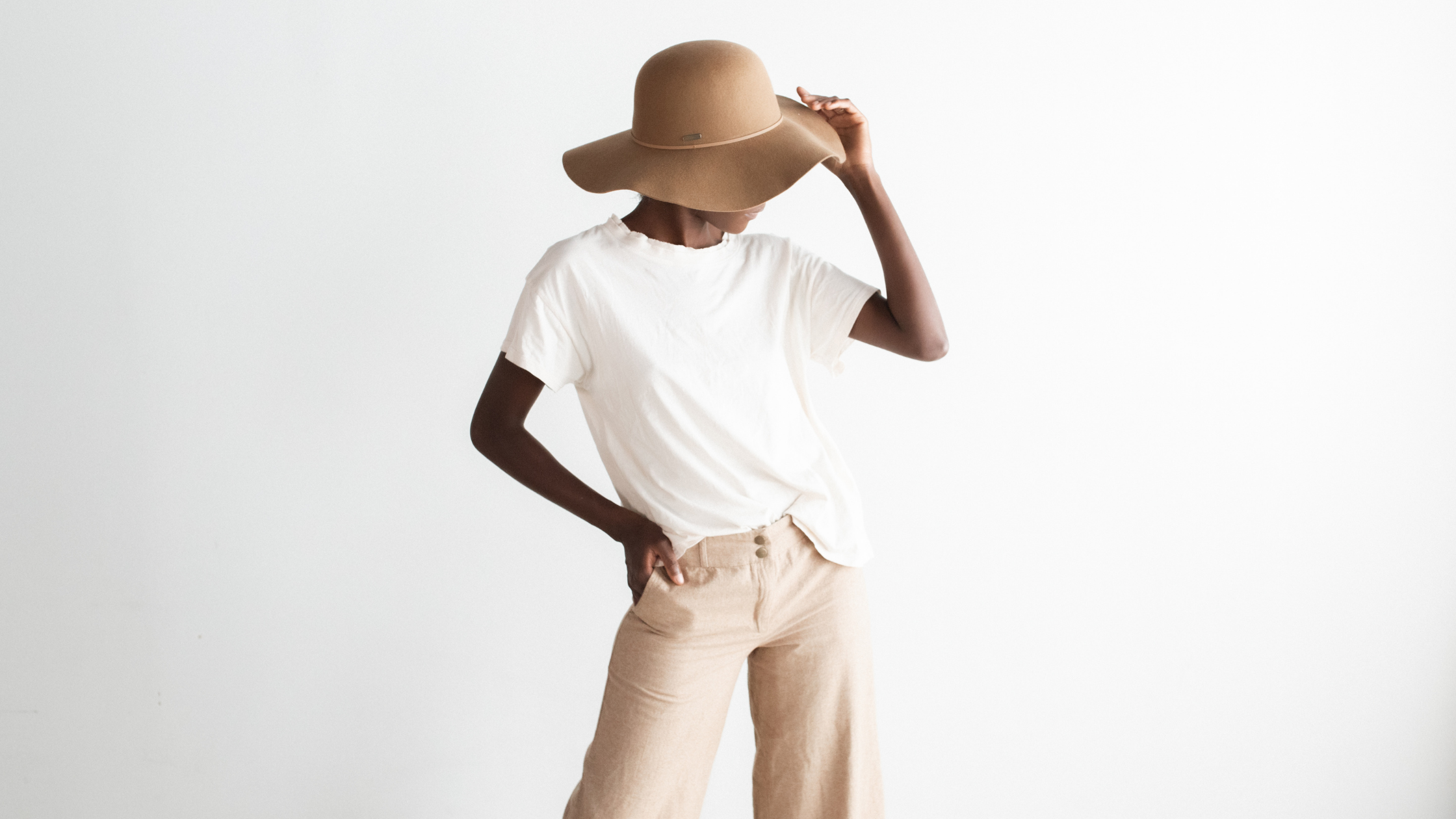 Wool floppy top hat summer