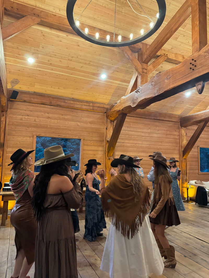 Luxury Wedding Welcome Dinner Hat Bar Event at Lone Mountain Ranch