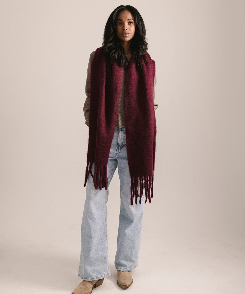 Mik Oversized Scarf | Soft Chunky Knit Blanket Scarf