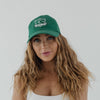 Gigi Pip ball caps for women - Cara Loren Ball Cap - classic ball cap with a curved brim, embroidered lettering,100% cotton twill, adjustable strap on the back [green]