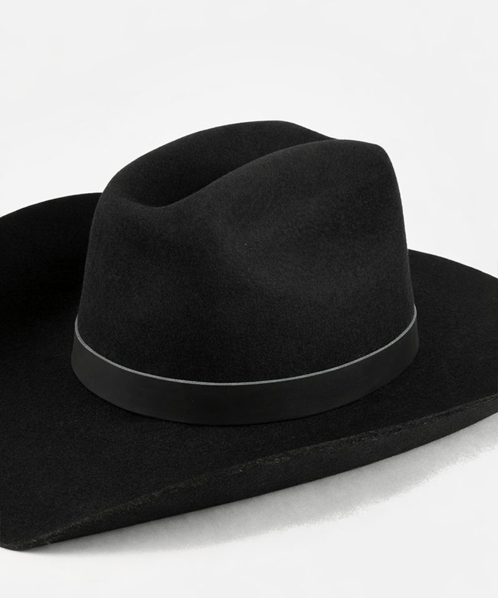 Leather Adjustable Chain Hat Band | Western Fall Hat Accessory display picture 2