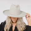 Gigi Pip hat bands + trims for women's hats - Cara Loren Bolo Band - 100% genuine vegan leather adjustable rope band featuring gold metal hardware [ivory]