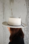 Gigi Pip hat bands + trims for women's hats - Grosgrain Band - 100% polyester grosgrain band featuring a Gigi Pip engraved metal bar and two tails where the band ties together in the back [chocolate brown]