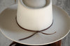 Gigi Pip hat bands + trims for women's hats - Grosgrain Band - 100% polyester grosgrain band featuring a Gigi Pip engraved metal bar and two tails where the band ties together in the back [chocolate brown]