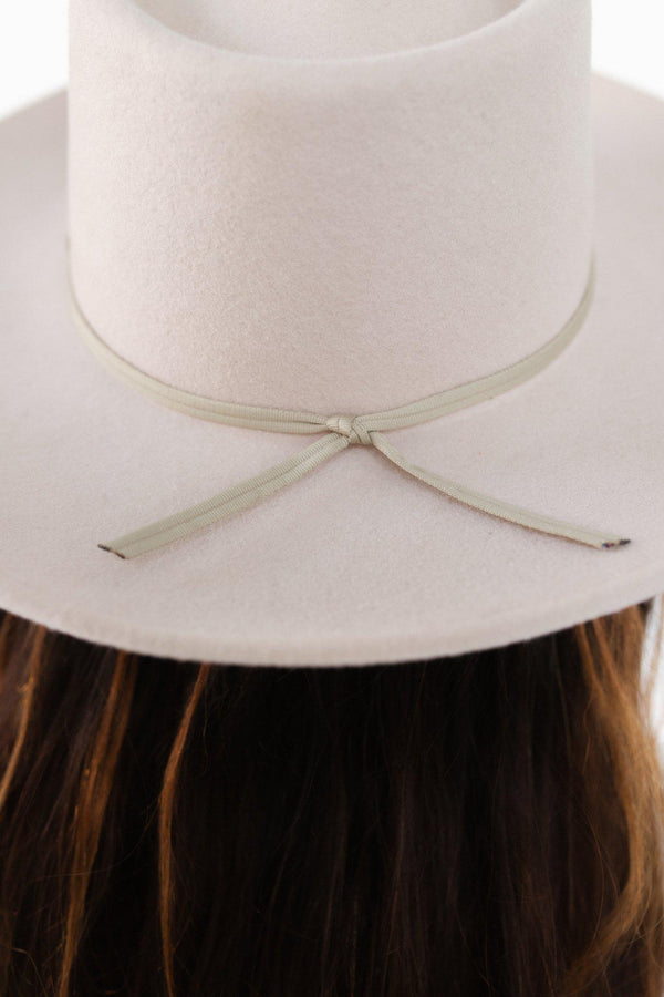Gigi Pip hat bands + trims for women's hats - Grosgrain Band - 100% polyester grosgrain band featuring a Gigi Pip engraved metal bar and two tails where the band ties together in the back [sage]