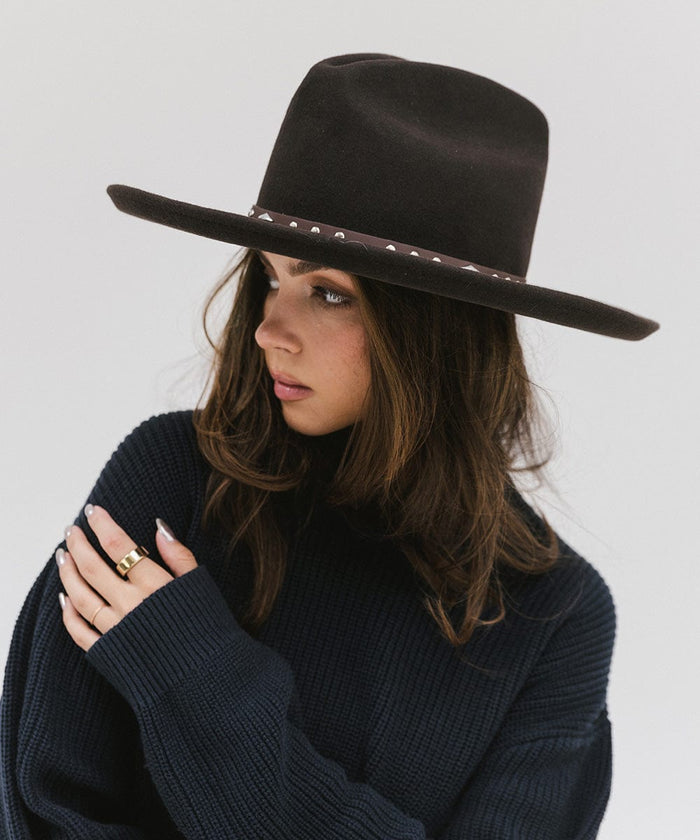 Studded Leather Hat Band | Decorative Western Hat Band Accessory