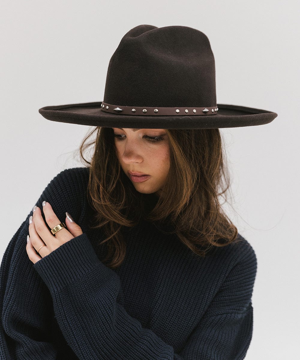 Studded Leather Hat Band | Decorative Western Hat Band Accessory display picture 1