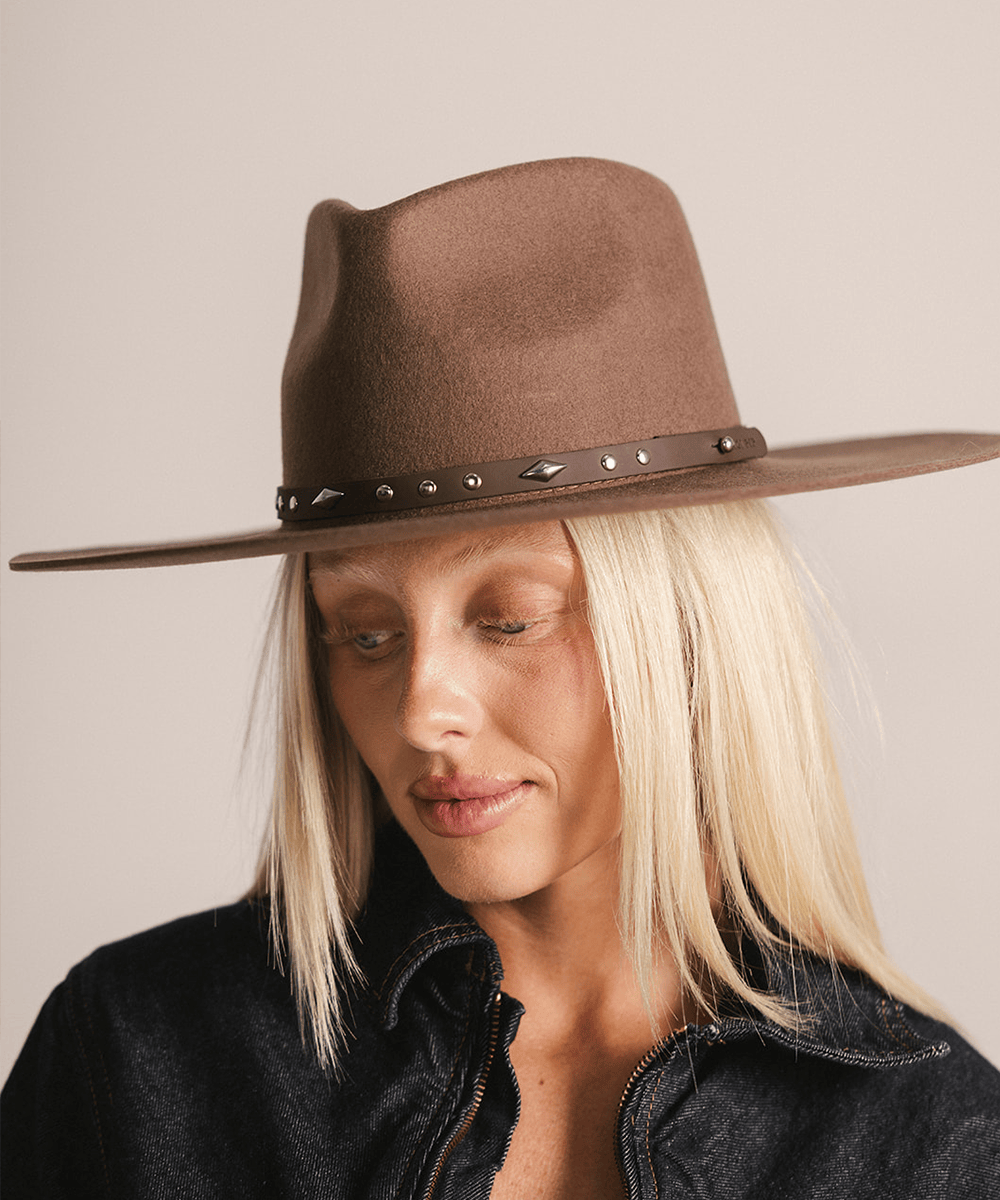 Studded Leather Hat Band | Decorative Western Hat Band Accessory display picture 3