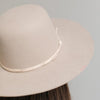 Gigi Pip hat bands + trims for women's hats - Triple Strand Band - triple strand rope band made from waxed cotton, featuring a tie knot in the back with rope tails used to tighten the band around the crown of your hat [cream]