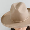 Gigi Pip hat bands + trims for women's hats - Triple Strand Band - triple strand rope band made from waxed cotton, featuring a tie knot in the back with rope tails used to tighten the band around the crown of your hat [tan]