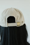 Gigi Pip ball caps for women - Amy Ball Cap - 100% cotton 6-panel ball cap with a worn in feel and features the Gigi Pip logo embroidered above the closure [cream]