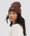Gigi Pip beanies for women - Pip Beanie - classic 100% acrylic beanie with the Gigi Pip logo on the fold over label above the eyes [chocolate]