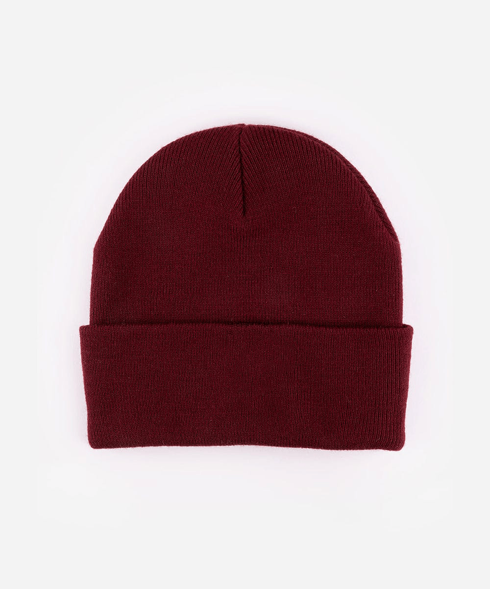 Maroon beanie on a white background #color_burgundy