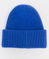 Gigi Pip beanies for women - Gigi Merino Wool Beanie - 100% merino wool double fold beanie featuring a Gigi Pip branded silicone patch on the front fold [alpine blue]