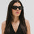 Gigi Pip sunglasses for women - Jackie Rectangle Sunglasses - rectangle style women's sunglasses with acetate frames + tri-acetate polarized lenses [black]