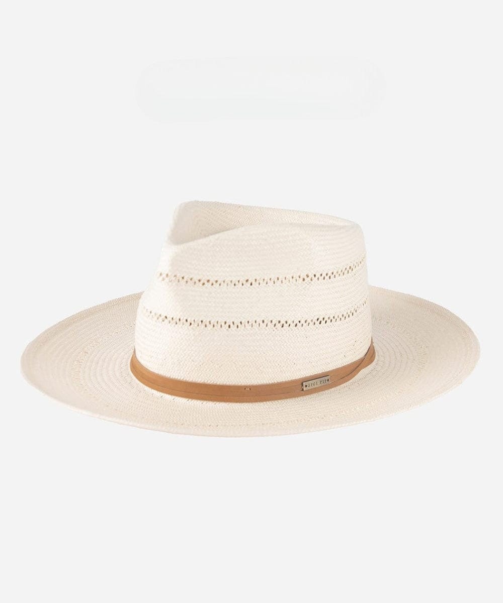 Arlo Straw Teardrop Fedora - Tan Band BLEMISHED display picture 3