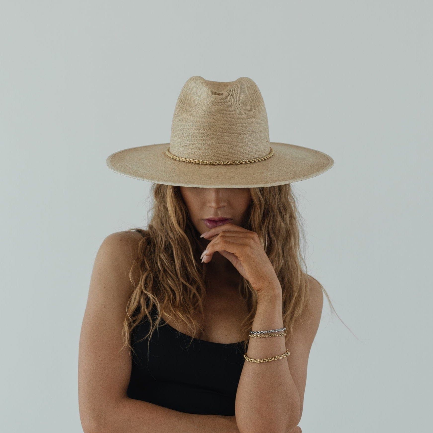 GIGI PIP x Cara Loren Straw Wide Brim Hat Cara Loren X Gigi Pip main image 2