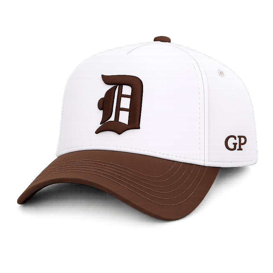 Davis D Bright White Snapback - Regular Fit