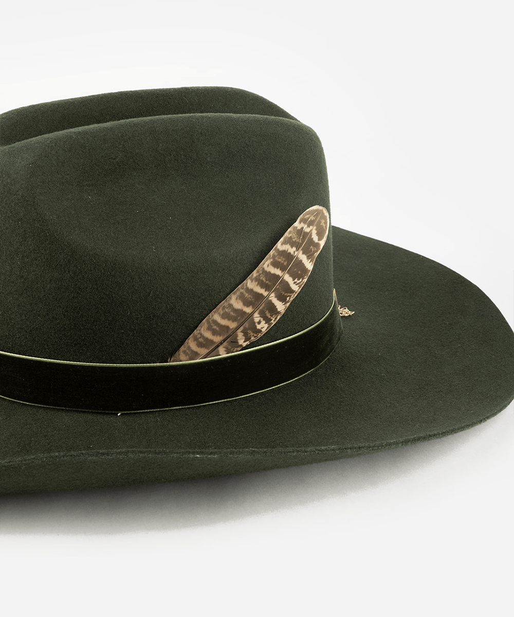 Fleastyle Cream Custom Design Hat with Feather and Green Accents NWT 819ahidqsIL._AC_UY350_.jpg main image 4
