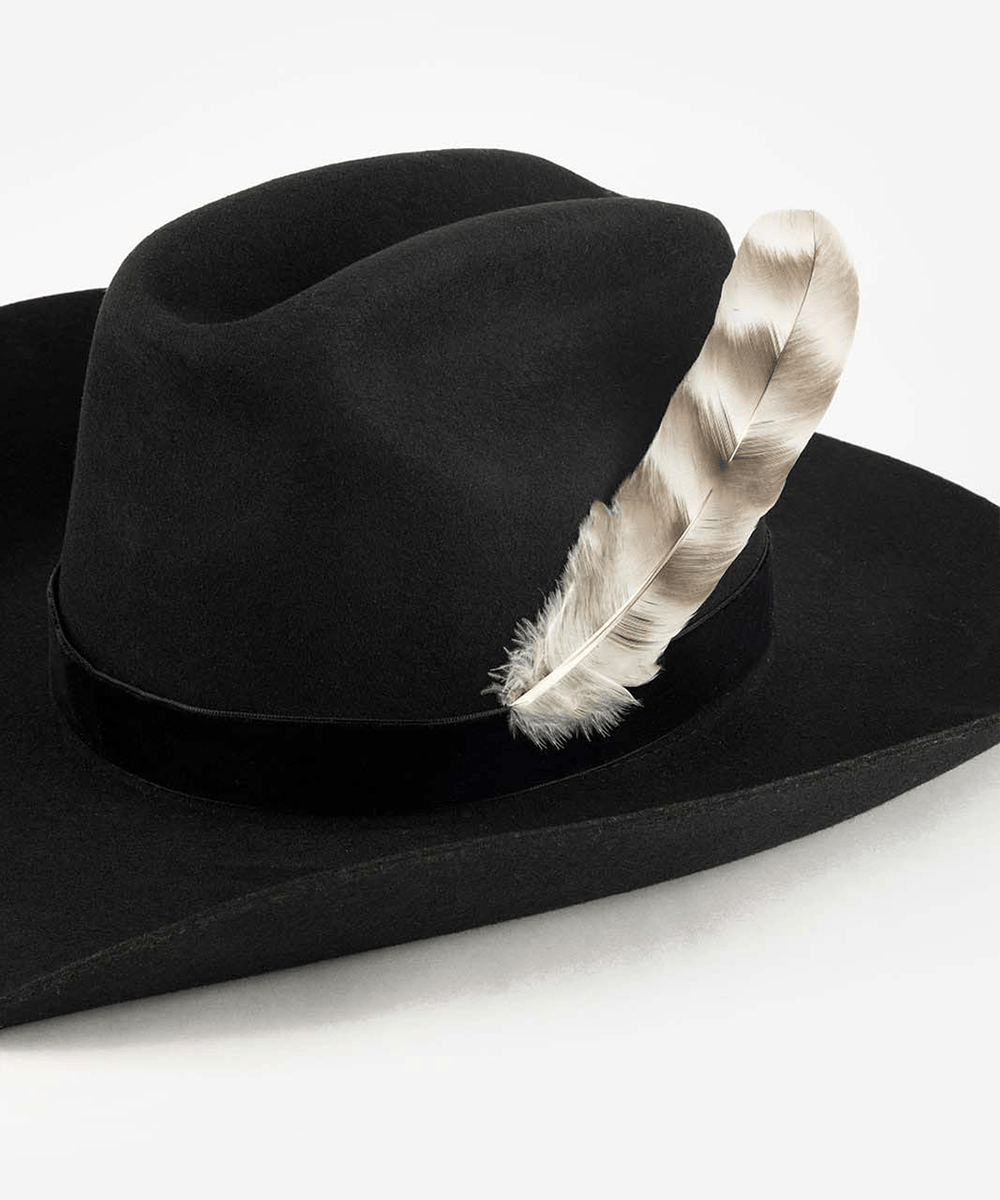 Natural Grey Chinchilla Hat Feather display picture 3