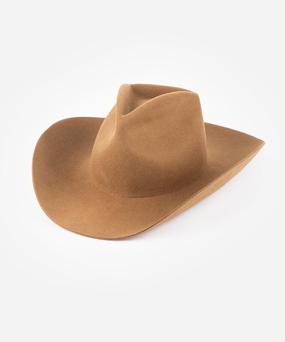 Charlie Western Hat Pinched Crown with Wide Brim Cowboy Hat for