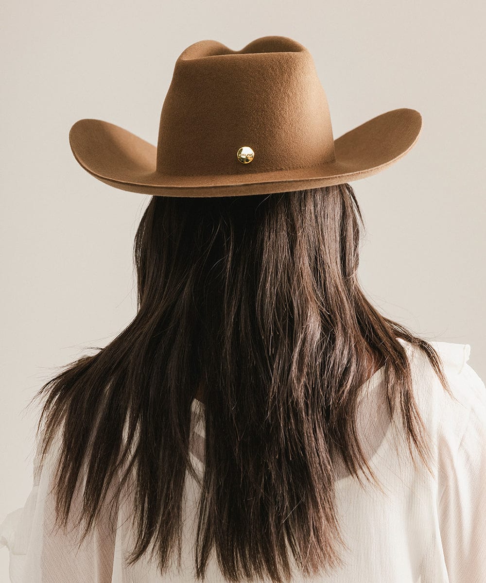 Cowboy Hat Tan Floppy Hat Womens Charlie Western Hat Pinched Crown