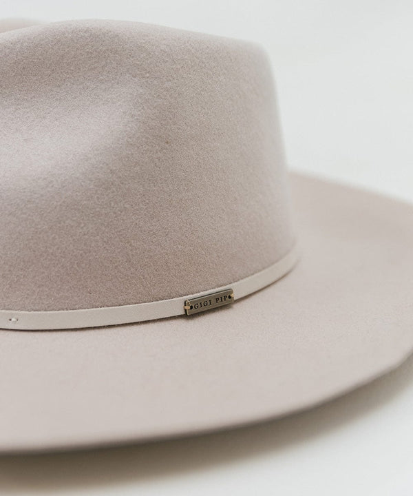 Wool Felt Pinch Crown White Fedora Hat For Men Women Gentleman