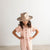 Gigi Pip felt hats for kids - Monroe Kids Rancher - fedora teardrop crown with stiff, upturned brim adorned with a tonal grosgrain band on the crown and brim [oatmeal]