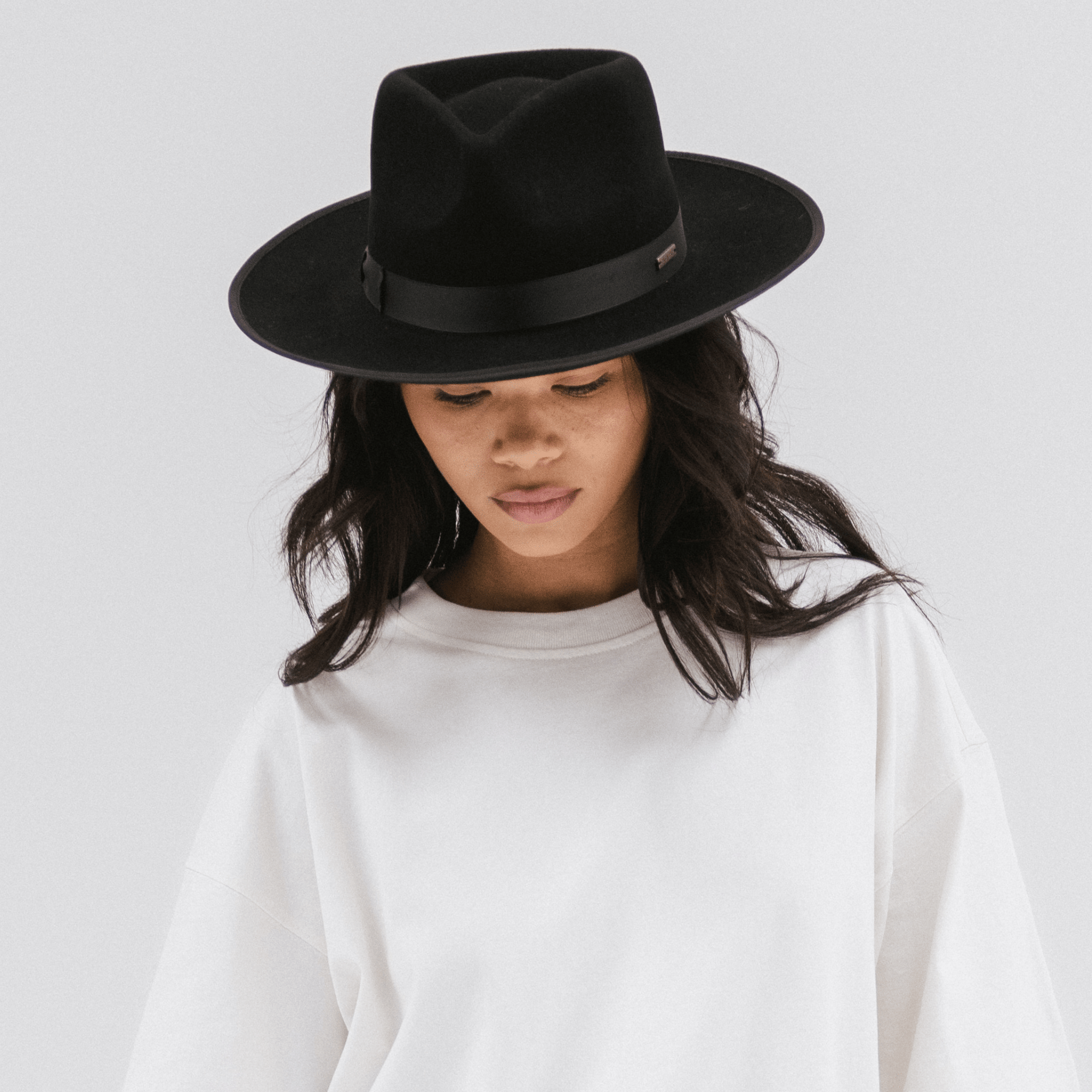 Black fedora top hat womens