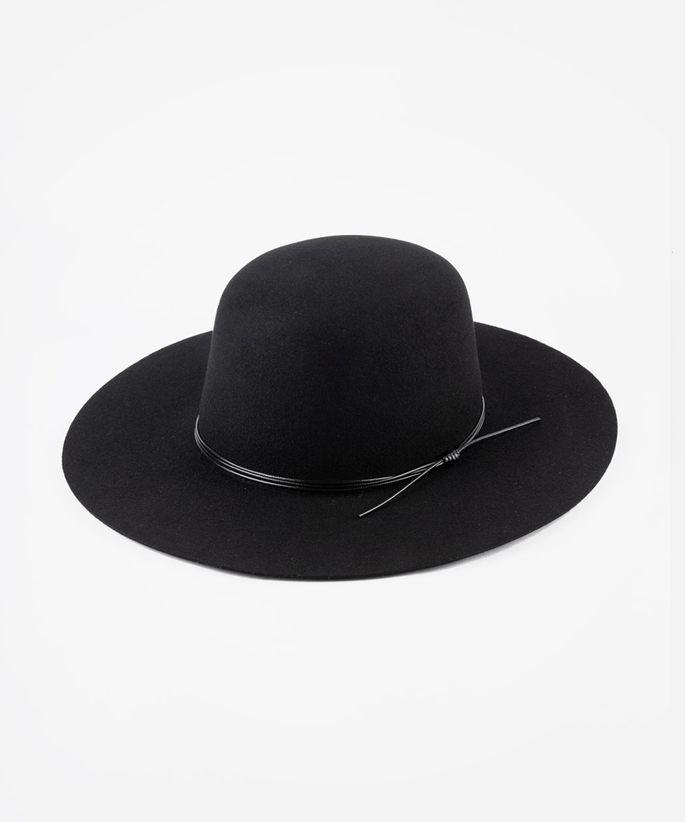 Black open crown hat on a white background #color_black