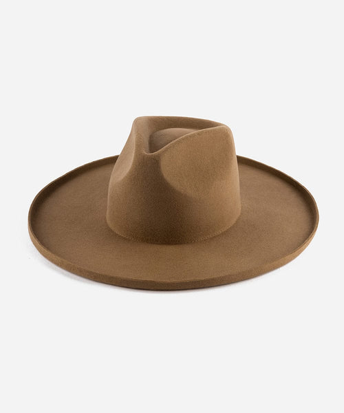 RONNEL Women Fedora Brown with Brayed Brim Hats main image 1
