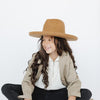Gigi Pip felt hats for kids - Maude Kids Pencil Brim - curved crown with a stiff, wide brim with pencil rolled up edge [cinnamon]