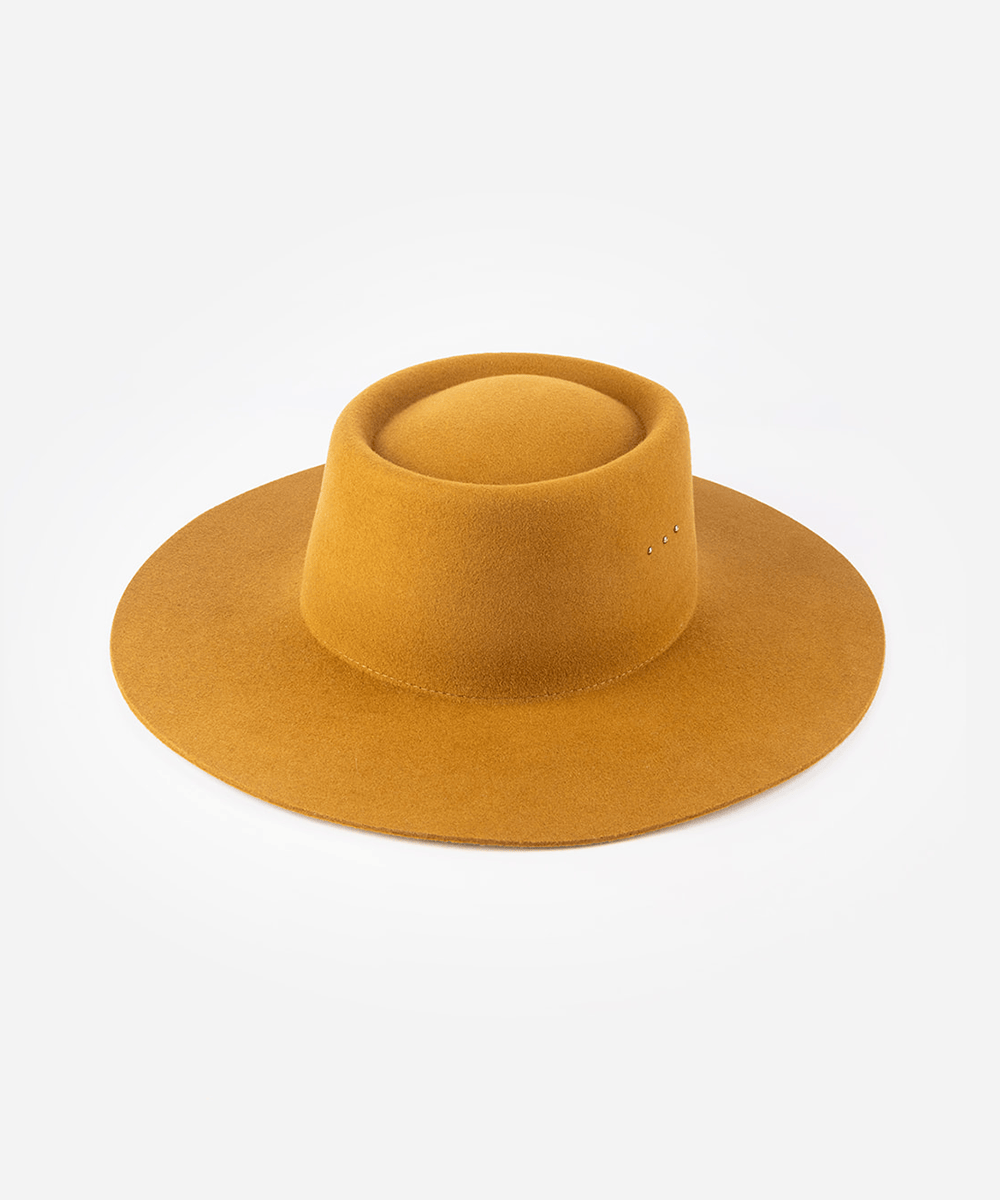 Boater hat on a plain background #color_cinnamon