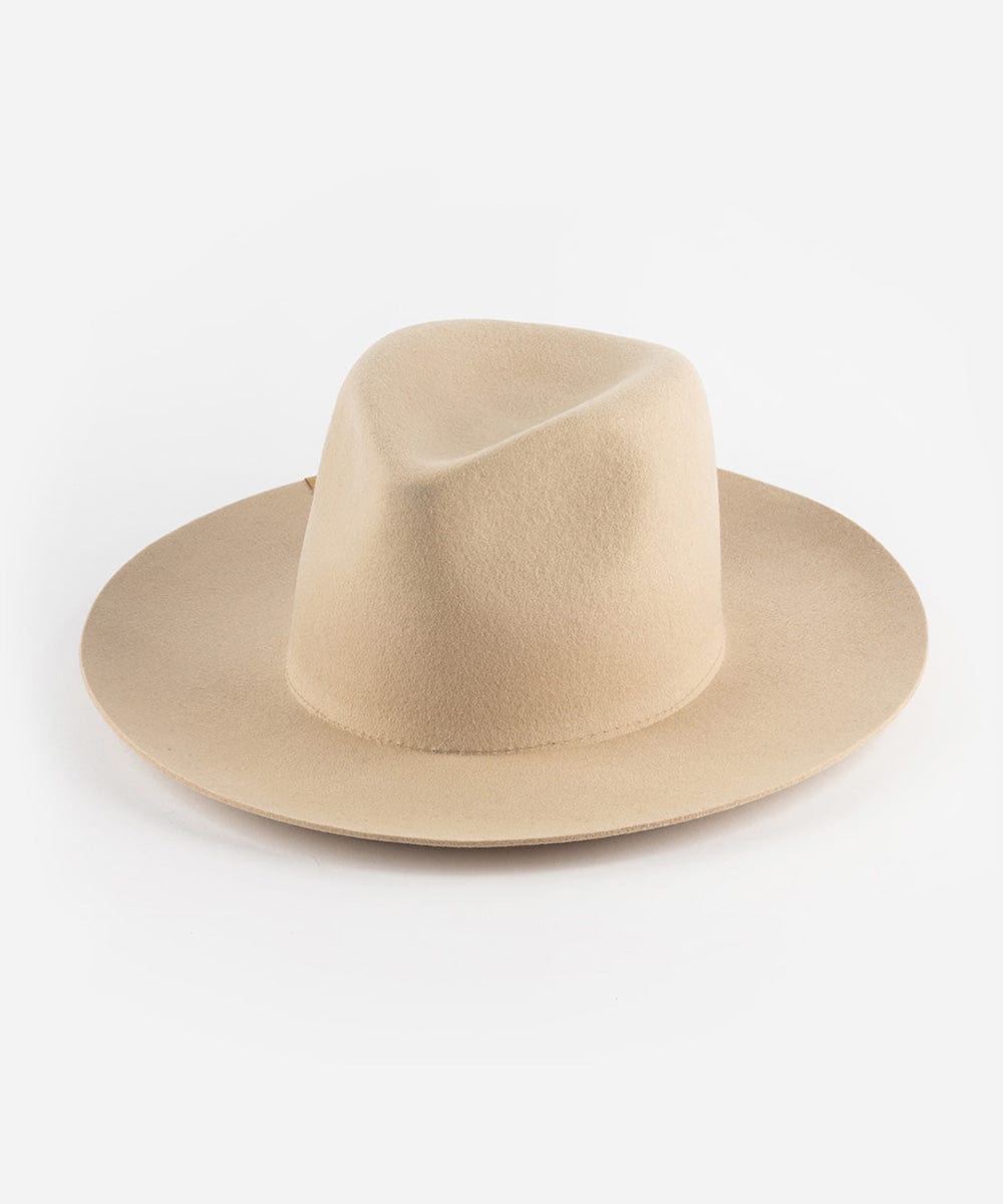 Cream and Tan Vintage Fedora Tuscany | Mens Fedora Firm Straw Trilby Hat – American Hat  main image 4