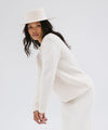 Gigi Pip felt hats for women - Dahlia Boater - boater-style crown with a stiff, wide flat brim [off white]