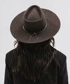 Gigi Pip felt hats for women - Dakota Triangle Crown - stiff, flat wide brim with a triangle crown [dark-brown]