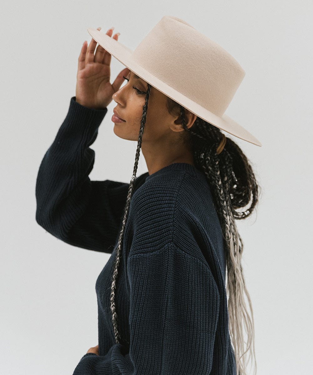Dakota Triangle Crown Hat | Classic Wide Brim Hat for Women